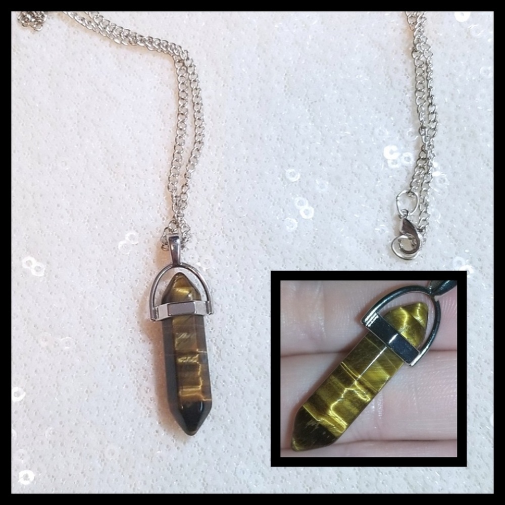 Chakra Healing Pendant Cat's Eye Quartz Necklace